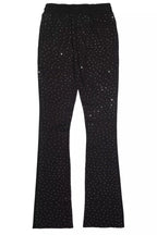 Alpine Rhinestone Black Stacked Flare Pant