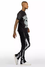 All Seeing Eyes Black T-Shirt/Stacked Flare Track Set