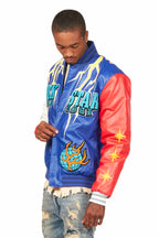 Berube Blue/Multi Varsity Jacket