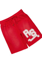 Alik White/Red Crop Boxy Tee Short Set