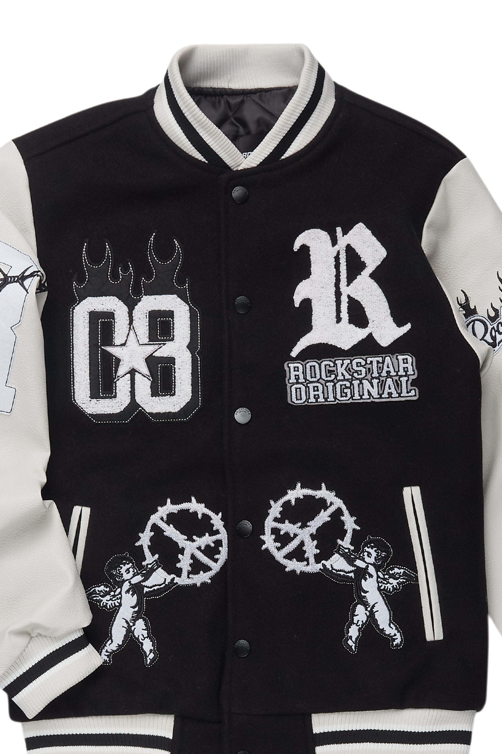 Boys Rune 2.0 Black Varsity Jacket