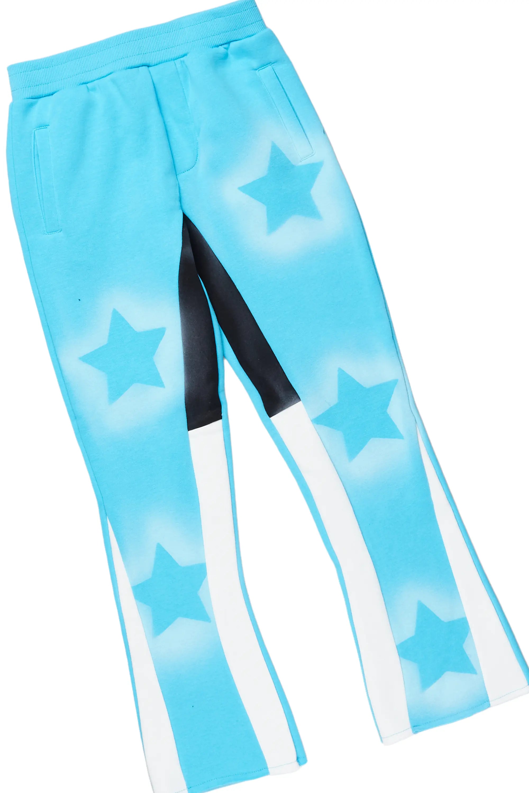 Girls Sophie Blue Stacked Pant Set