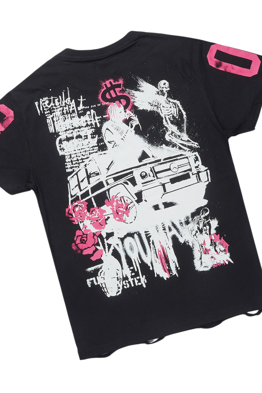 Grill Black T-Shirt/Stacked Flare Cargo Jean