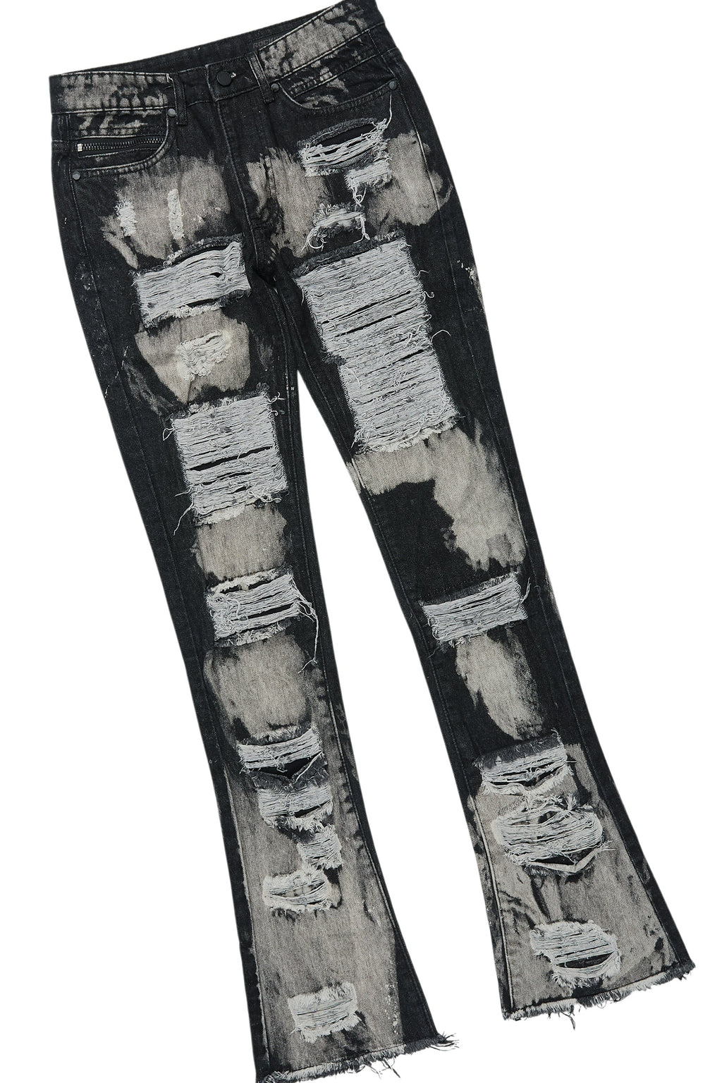 Amos Black T-Shirt/Stacked Flare Jean Bundle