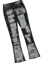 Amos Black T-Shirt/Stacked Flare Jean Bundle