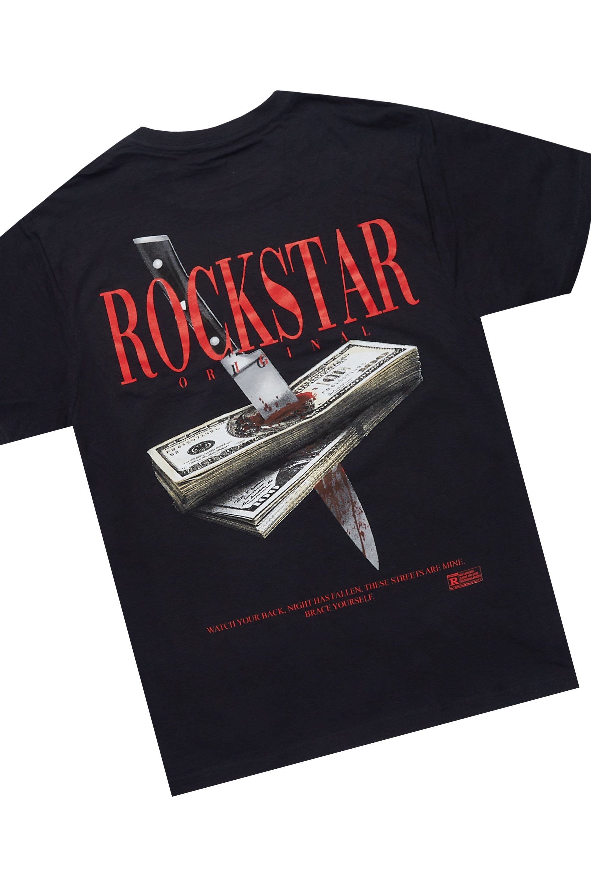 Dayte Nite Black/Red T-Shirt/Denim Short Set