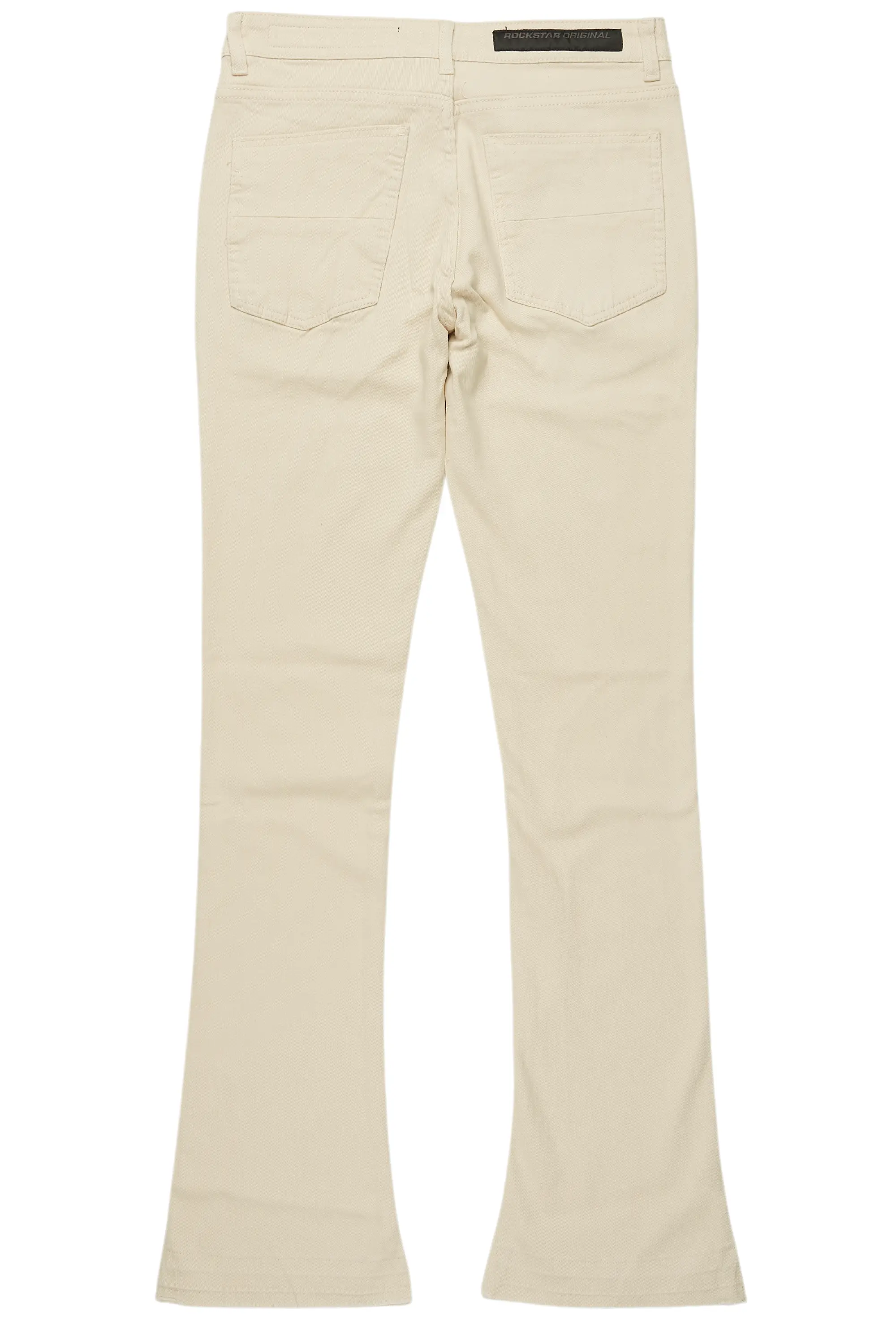 Dag Beige Stacked Flare Jean