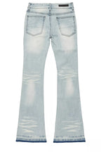 Boys Zahir Blue Slim Stacked Flare Jean