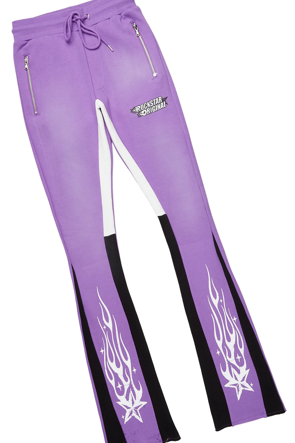 Smitty Purple/White T-Shirt/Stacked Flare Pant Set