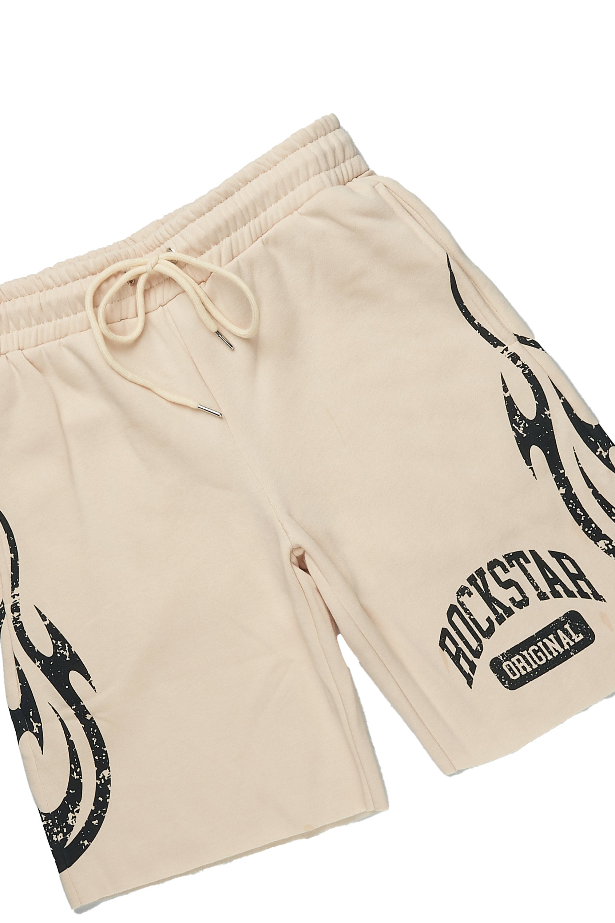 Members Beige T-Shirt/Short Set