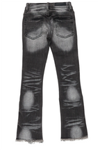 Boys Petrus Black Super Stacked Flare Jean