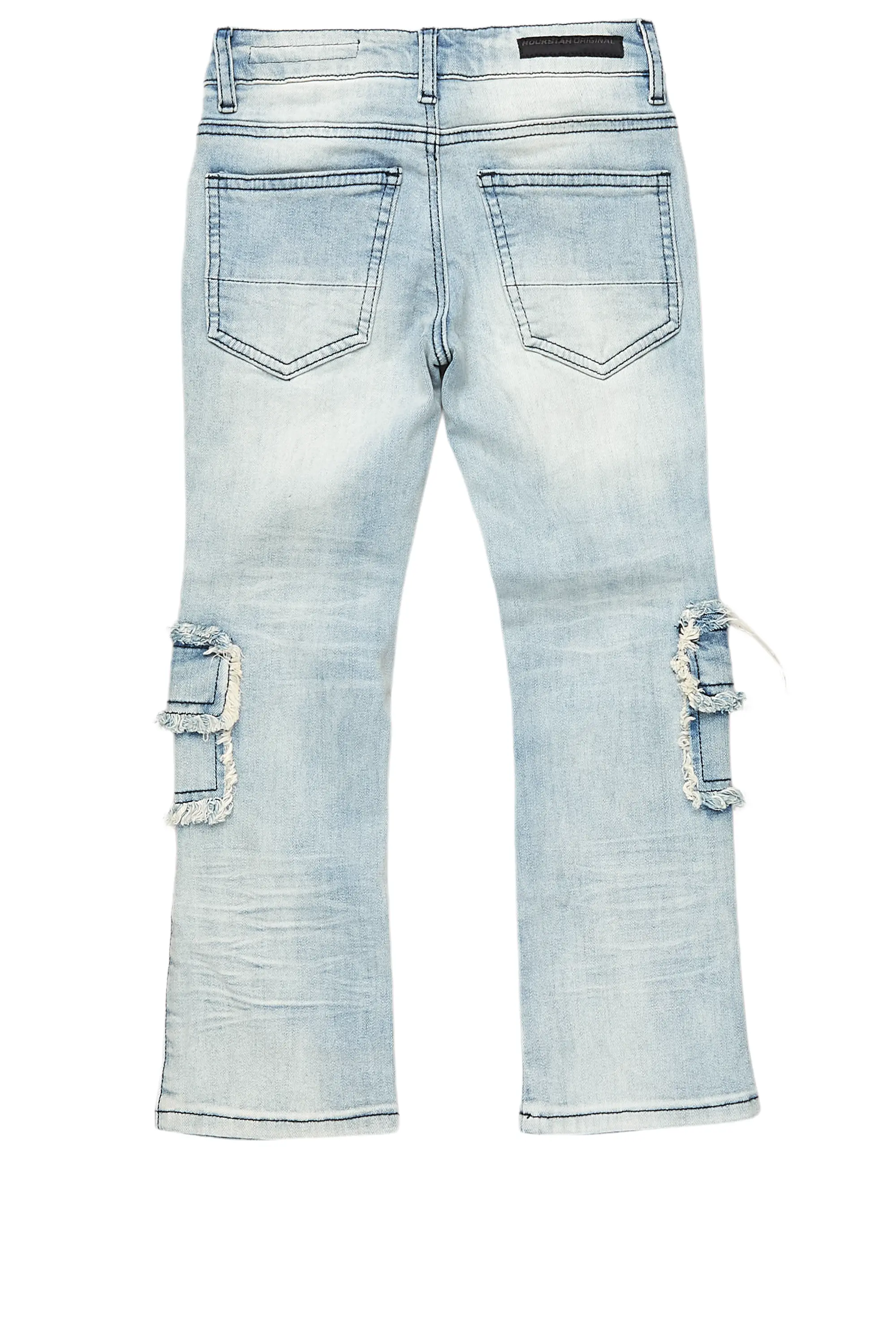 Girls Addy Blue Skinny Fit Cargo Jean
