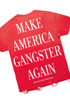 Drako Red/White Oversized Graphic T-Shirt/Dag Stacked Flare Jean Set