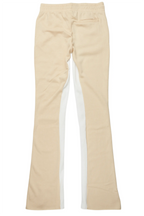 Uko Beige Stacked Baggy Track Pant