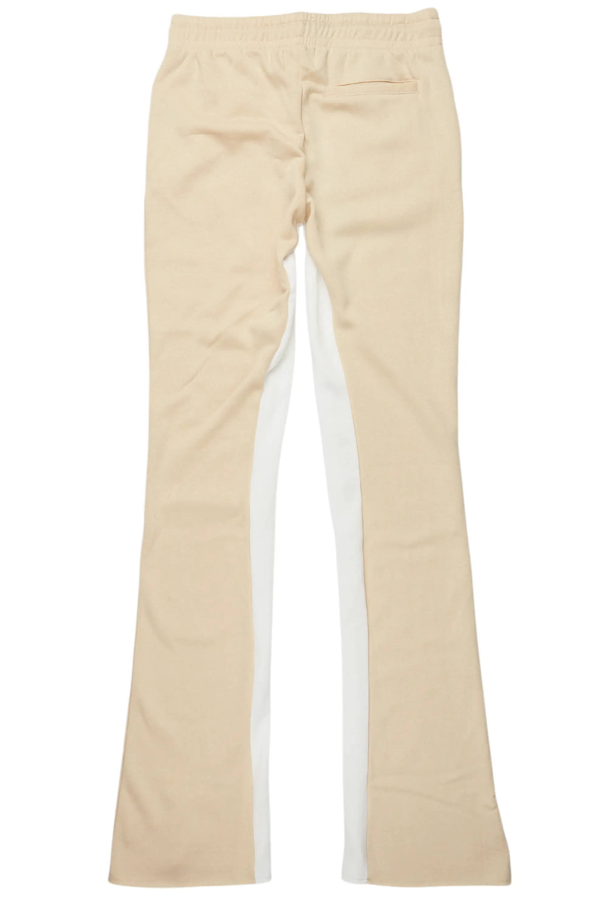 Uko Beige Stacked Baggy Track Pant