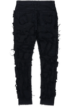 Hakim Jet Black Patchwork Skinny Fit Jean