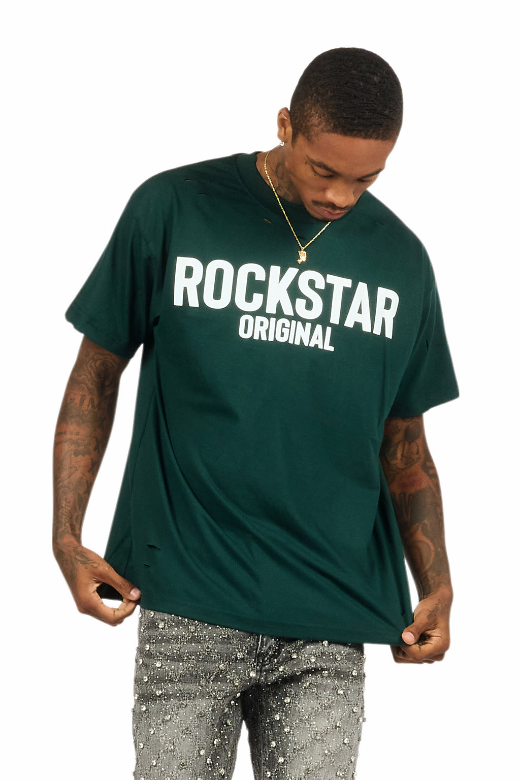 Sana 2.0 Dark Green/White Oversized Graphic T-Shirt