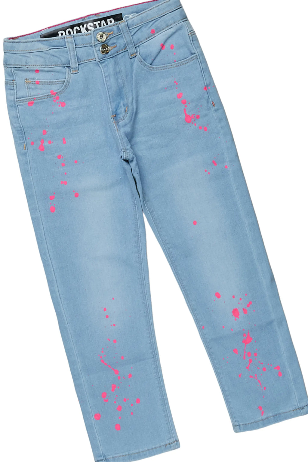 Girls Lyla White T-Shirt Slim Jean Set