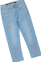 Girls Lyla White T-Shirt Slim Jean Set