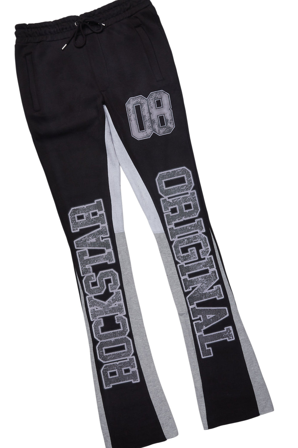 Fields Black/White T-Shirt/Stacked Flare Track Set