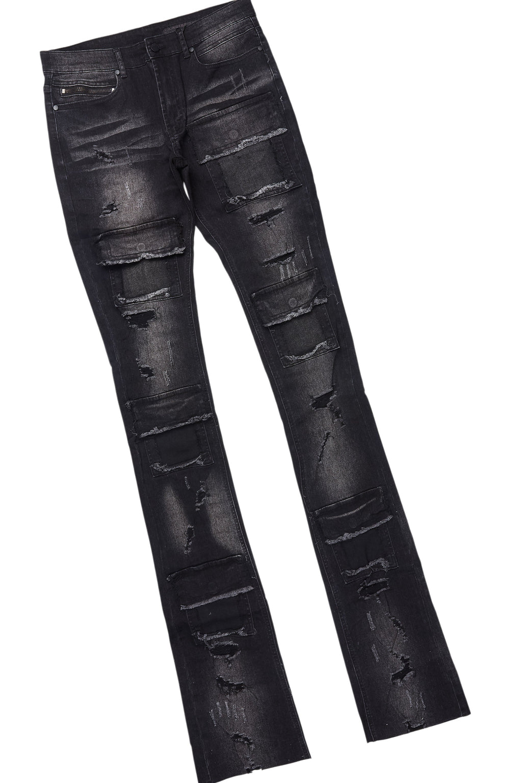 Sana Vintage Black/Black T-Shirt & Petrus Super Stacked Flare Jean Bundle