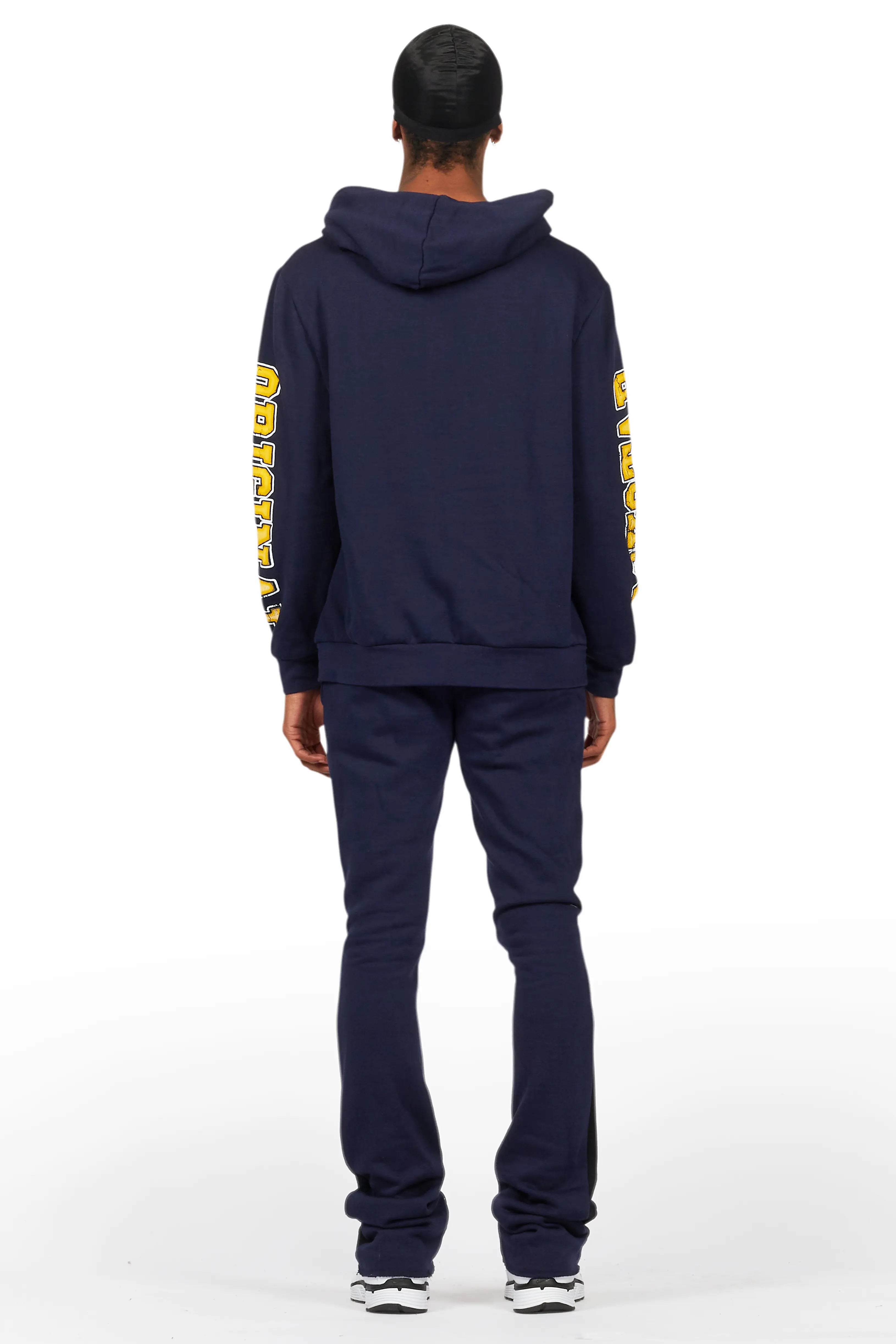 Fields Navy Stacked Flare Hoodie Track Set