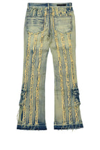 Boys Frey Blue Stacked Flare Jean
