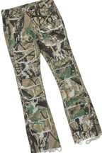 Boys Koen Black/Camo Hoodie/Stacked Flare Jean Set