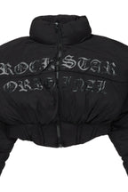 Samaiya Black Corset Puffer Jacket