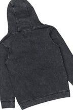 Girls Cass Vintage Black Hoodie/Stacked Flare Jean Set