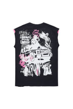 Grill Black/Pink Graphic Muscle T-Shirt