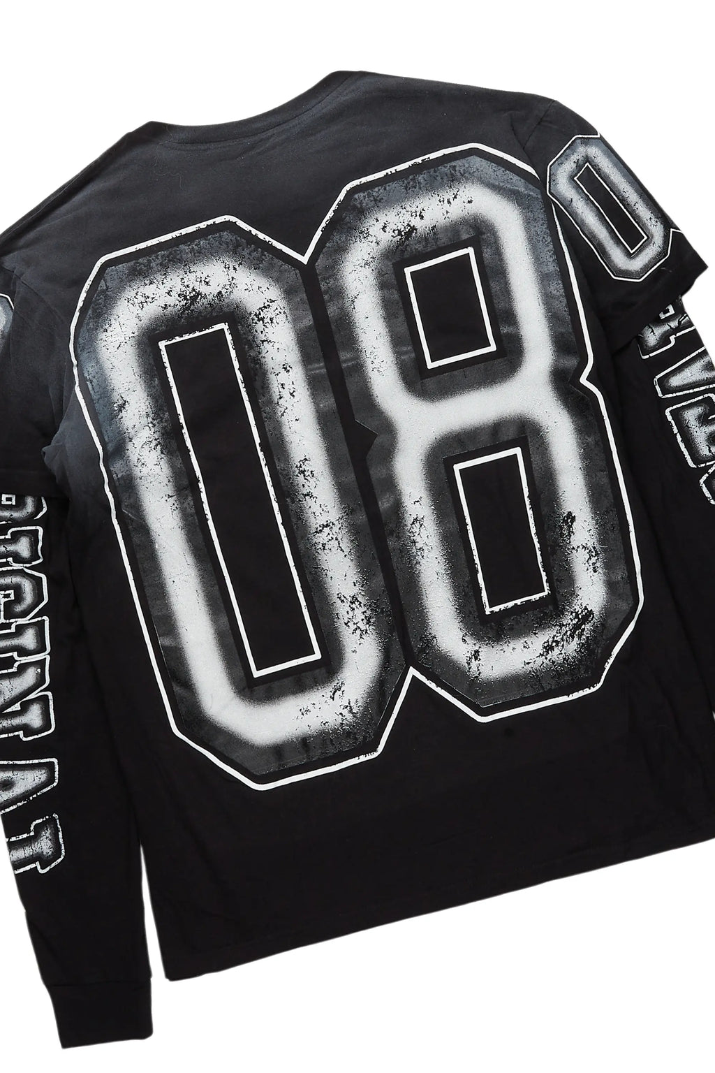 Fields Black/Grey Double Layer T-Shirt/Stacked Baggy Track Set