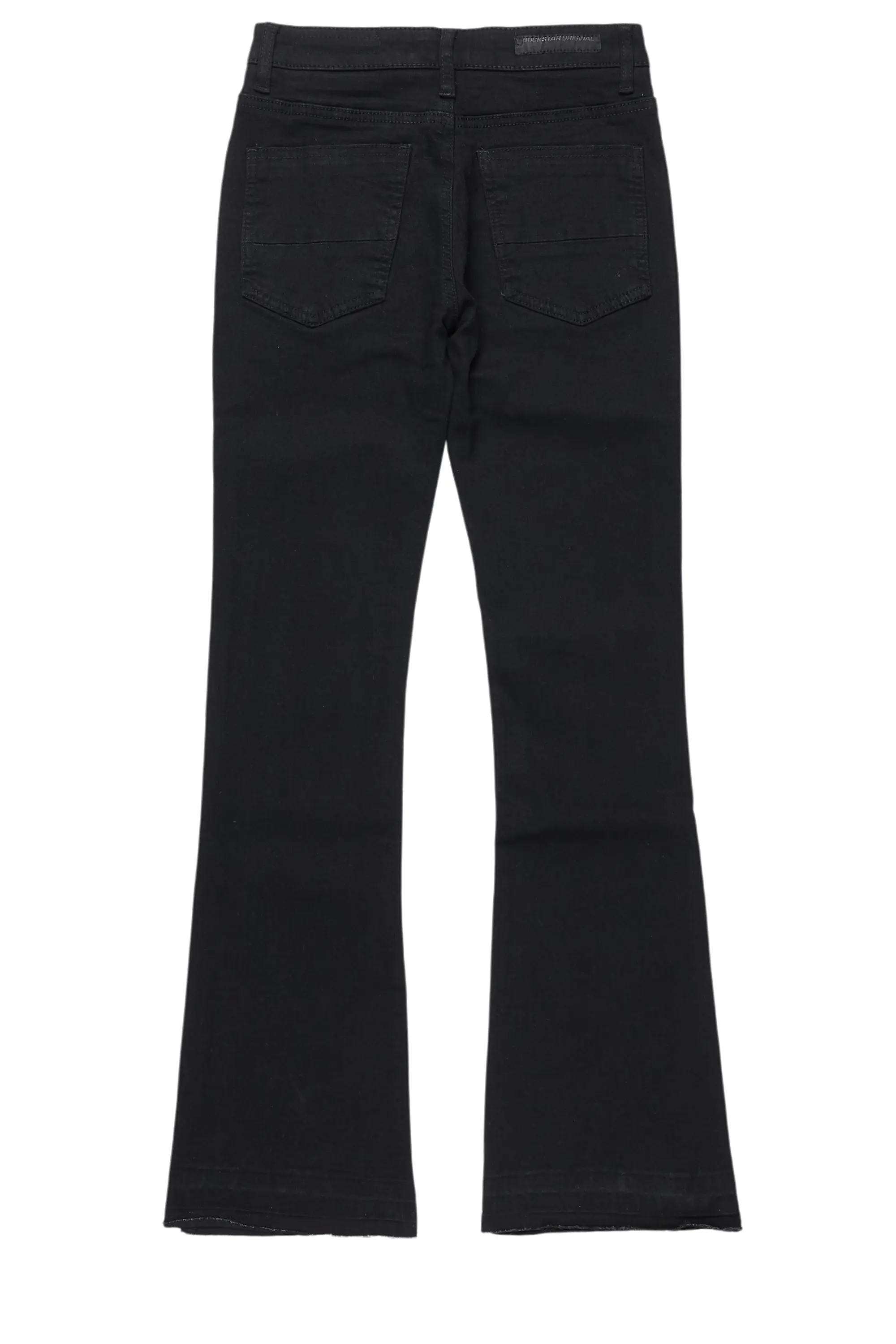 Boys Dag Jet Black Stacked Flare Jean
