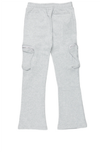 Boys Colin Heather Grey Stacked Flare Track Pants
