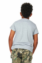 Boys Ezra Grey/Red Graphic T-Shirt