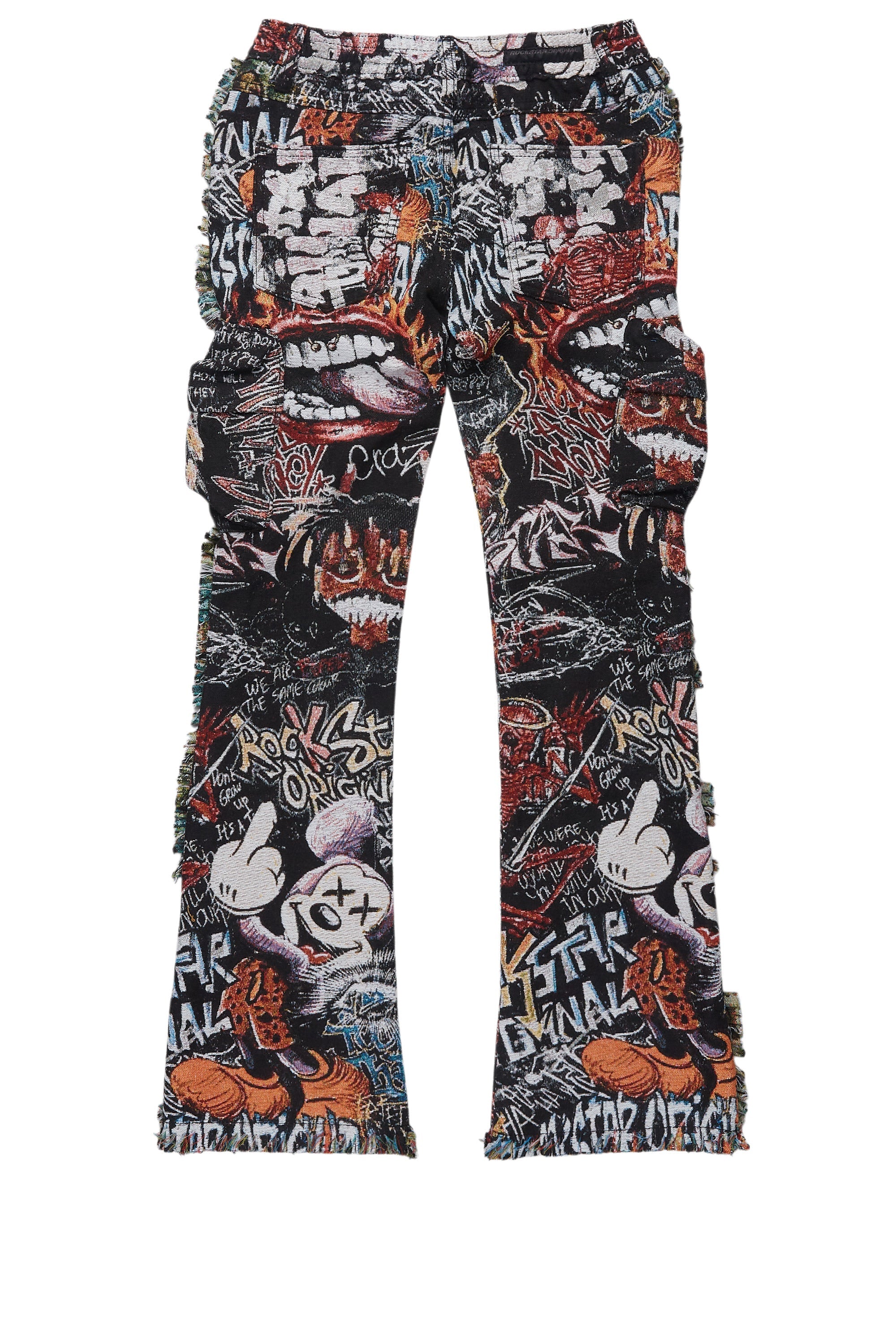 Boys Jari Multi Stacked Tapestry Flare Jean