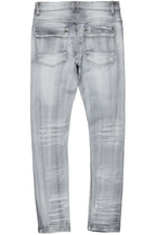 Gaines Light Grey Ripped Slim Straight Jean