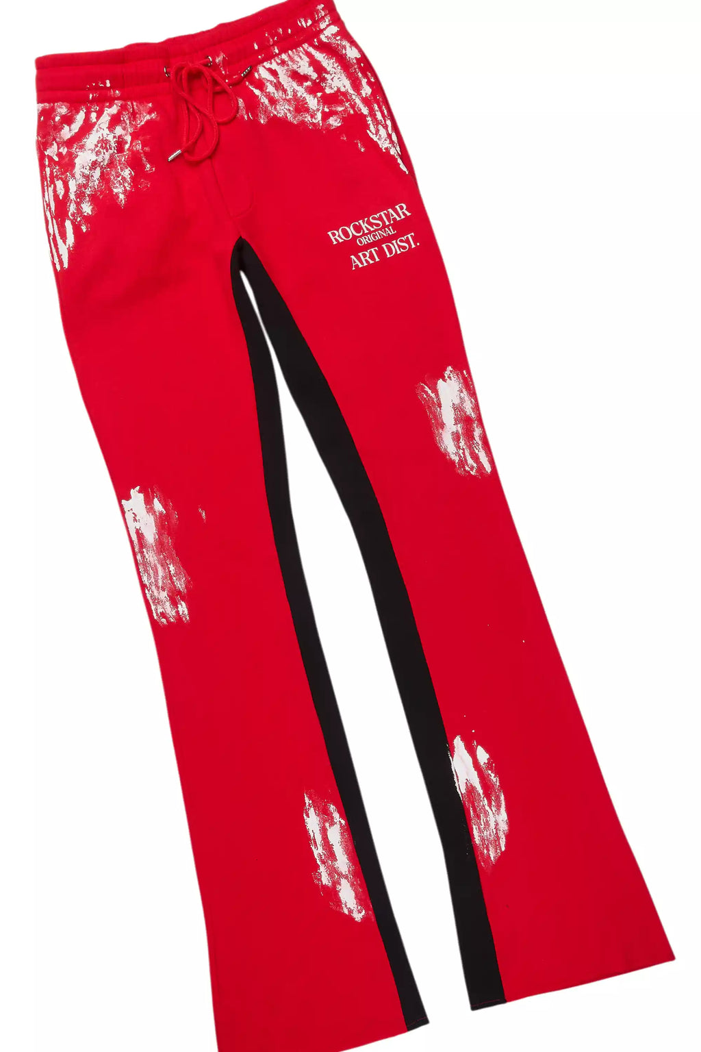 Filip Red/White Hoodie/Baggy Stacked Track Pant Set