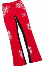 Filip Red/White Hoodie/Baggy Stacked Track Pant Set