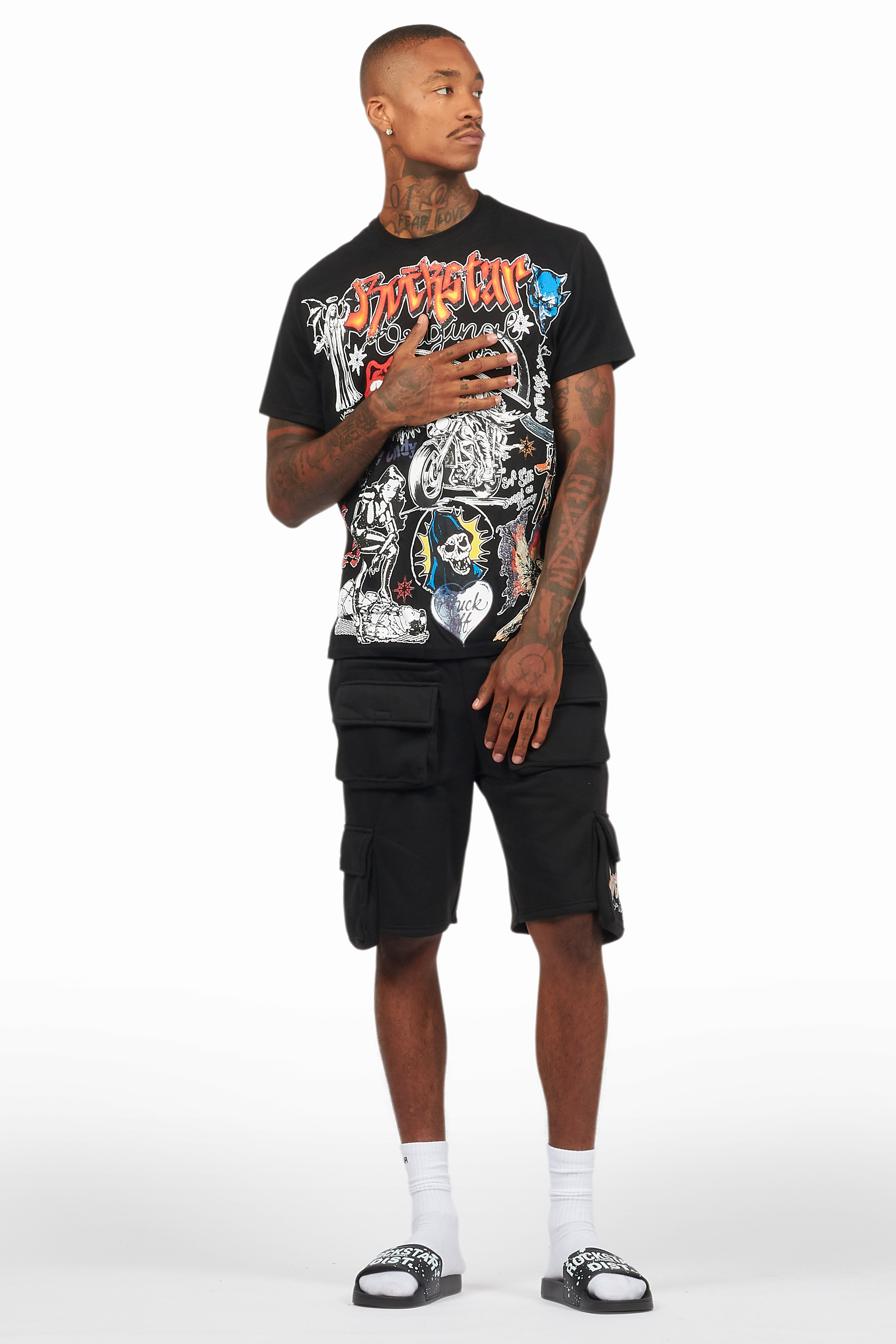 Shoota Black/Red Short Set