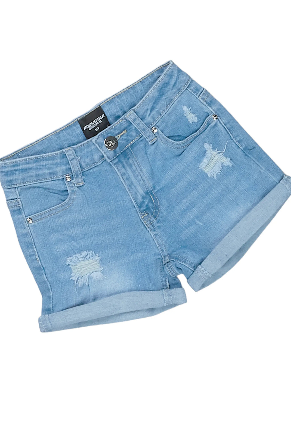 Girls Maali Pink T-Shirt/Denim Short Set