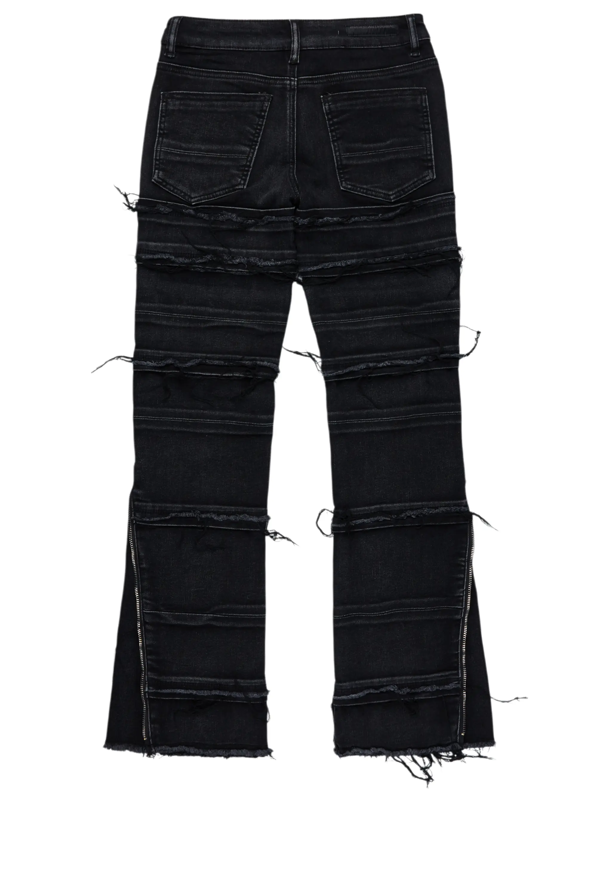 Girls Horado Dark Grey  Stacked Flare Jeans
