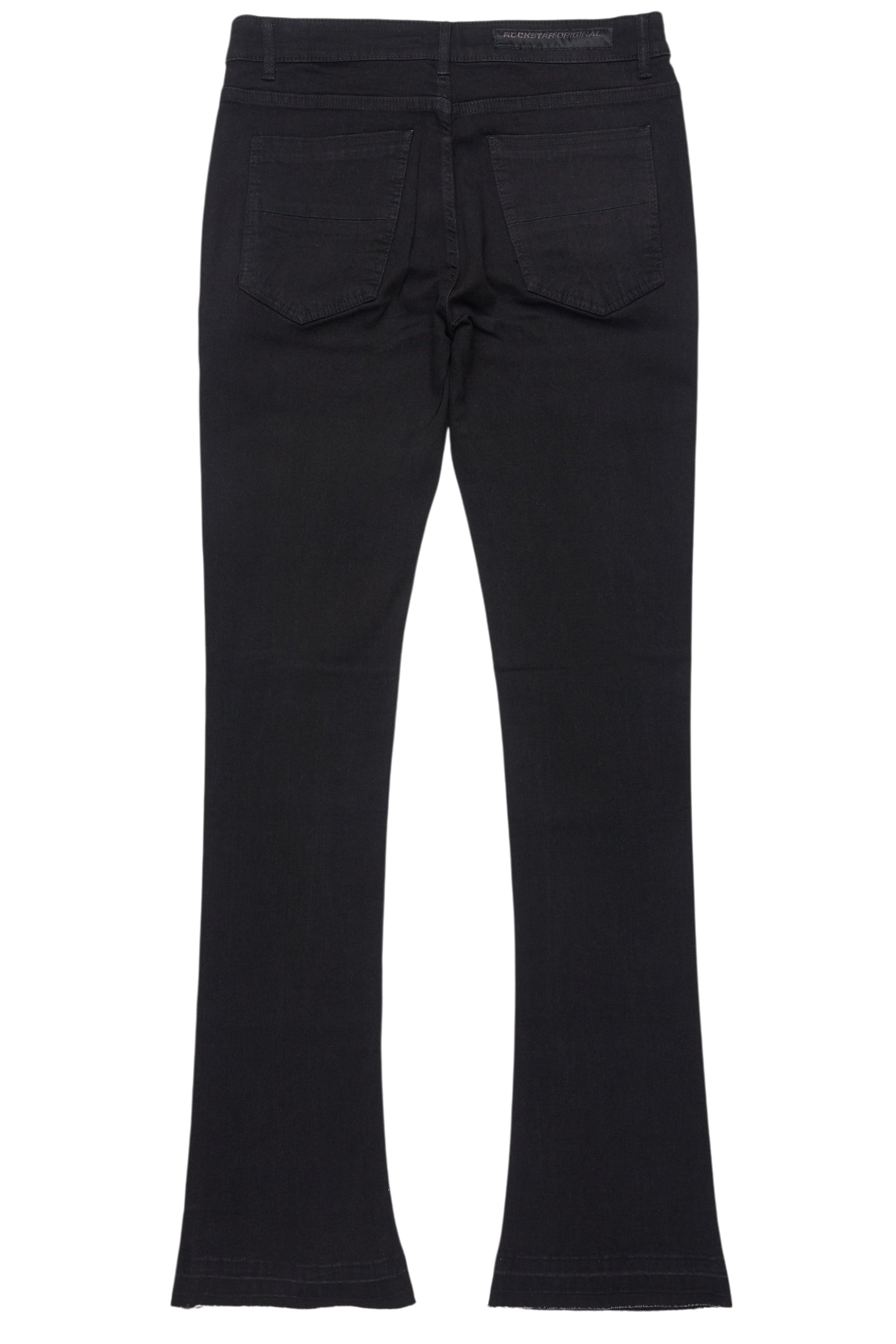 Drick Jet Black Regular Fit Flare Jean