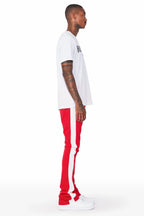 Landry Red Super Stacked Track Pant
