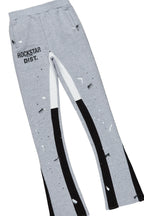 Boys Scottie Grey/Black Hoodie Super Stacked Flare Track Set