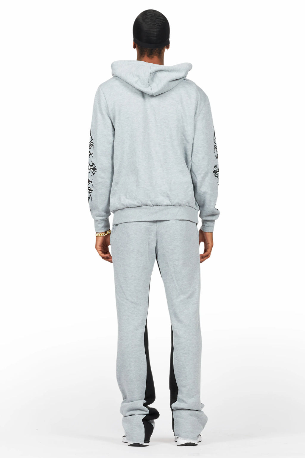 Akio Heather Grey Hoodie/Baggy Track Pant Set