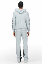Akio Heather Grey Hoodie/Baggy Track Pant Set