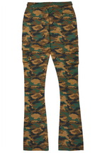 Boys Admir Faded Camo Stacked Flare Pant