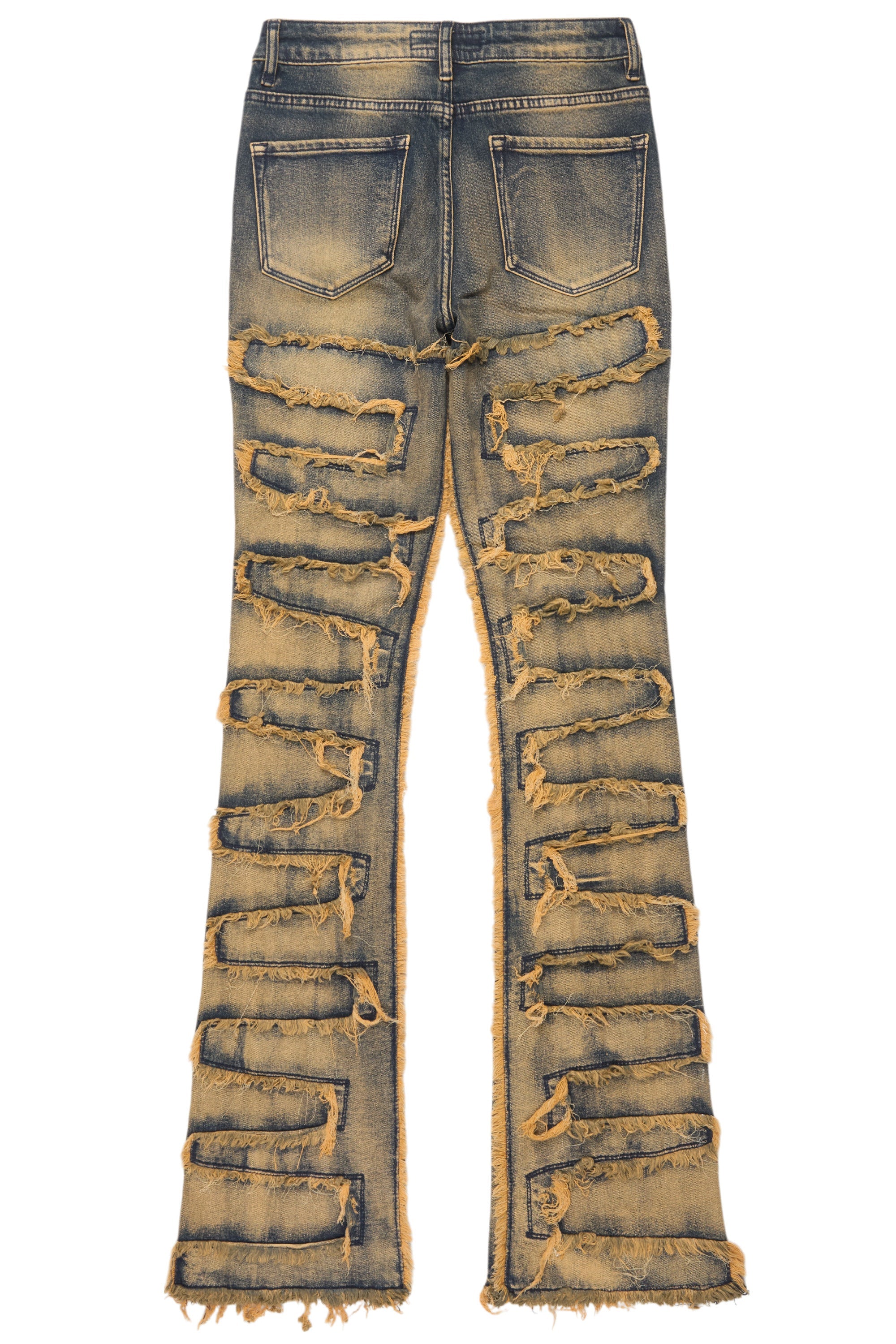 Raeshell Tinted Wash Painted Stacked Jean
