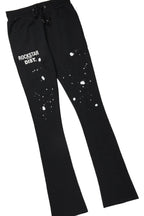 Raffer Black Hoodie/Stacked Flare Track Set